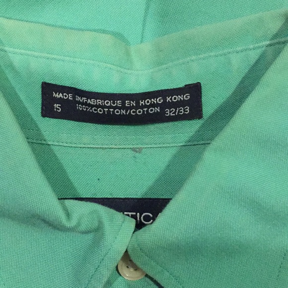 Green Nautica Button Down - Picture 3 of 6